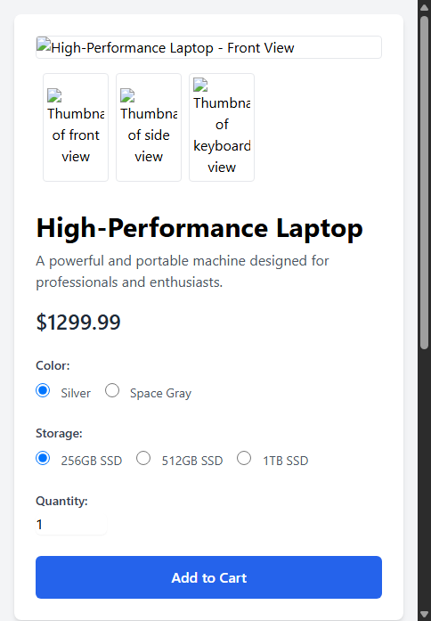 Mobile Screenshot of FPC004_ECommerce_Product_Page_With_Image_Zoom_and_Reviews