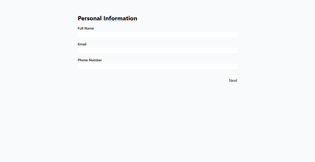 Desktop Screenshot of FPC007_Multi_Step_Wizard_Form_with_Validation_and_Summary